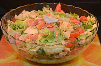 Салат с красной рыбой и картошечкой карри